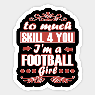 American Football Girls Touchdown Player Sticker